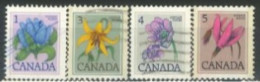 CANADA - 1977, FLOWERS STAMPS SET OF 4, USED. - Usados
