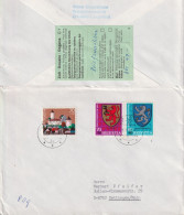 Auslandbrief  Lotzwil - Dettingen D  (3.Gewichtsstufe / Zolletikette)      1982 - Covers & Documents