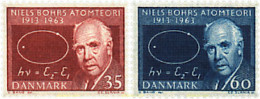 95962 MNH DINAMARCA 1963 50 ANIVERSARIO DE LA TEORIA DEL ATOMO DE NIELS BOHR - Neufs