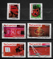 France 2009 Oblitéré Autoadhésif   N° 317 - 318 - 323 - 326 - 327 - 328    " Vacances  " - Used Stamps