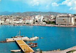 73599019 Chalkis Chalkida Bootsanleger Hafen Blick Zur Stadt  - Griekenland