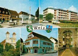 73598899 Weiz Steiermark Teilansichten Alte Haeuser Wohnblock Kirche Innenansich - Autres & Non Classés