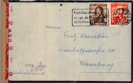 1942 SUIZA , GENEVE - HAMBURG , SOBRE CIRCULADO , CENSURA , PRO JUVENTUTE - Covers & Documents