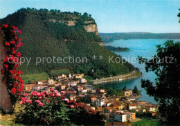 73598893 Garda Lago Di Garda Panorama Blick Auf Den Gardasee Blumenranken Garda  - Autres & Non Classés