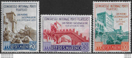 1956 San Marino Periti Filatelici 3v. MNH Sassone N. 450/52 - Andere & Zonder Classificatie