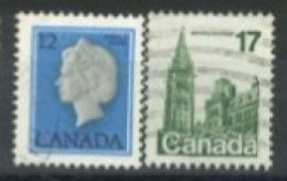 CANADA - 1977, QUEEN ELIZABETH II & HOUSE OF PARLIAMENT STAMPS SET OF 2, USED. - Gebruikt