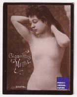 Santal - Cigarettes Mélia 1900/10 - Photo Femme Sexy Pinup Lady Pin-up Woman Nue Nude Nu Seins Nus Vintage JMC A62-8 - Melia