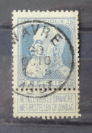 76 Avec Belle Oblitération Wavre - 1905 Breiter Bart