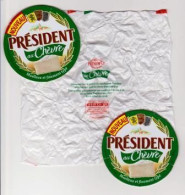 Papier Emballage Et étiquettes Fromage De Chèvre " PRESIDENT Au Chèvre " [_ef63] - Fromage