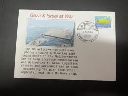 4-5-2024 (4 Z 7) GAZA War - US Military Publish Photos Showing A Floating Pier Being Built To Increase Help To Gaza - Militaria