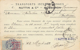 Belgique - MOUSCRON (Hainaut) Transports Internationaux Nuttin & Cie - Aussi Présents à Tourcoing - Moeskroen