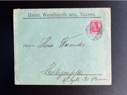 GERMANY 1905 LETTER UELZEN TO HEILIGENFELDE 24-07-1905 DUITSLAND DEUTSCHLAND - Lettres & Documents