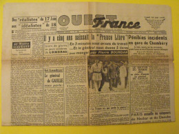 Ouest France N° 262 Du 18 Juin 1945. De Gaulle France Libre Pétain Schumann - Oorlog 1939-45