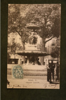 Carte Postale Ancienne - Paris -  Square Louvois - Animée Gendarme Fontaine 1904 - Autres & Non Classés