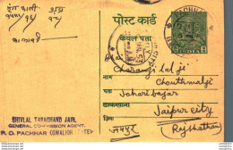 India Postal Stationery 9p Pachhar Gwalior - Postcards