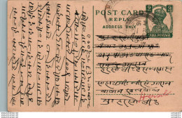 India Postal Stationery George VI 9p - Ansichtskarten