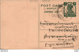 India Postal Stationery George VI 9p - Ansichtskarten