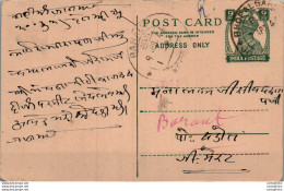 India Postal Stationery George VI 9p To Baraut - Ansichtskarten