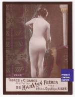 Fahr - Cigarettes De Harven 1910 Photo Femme Sexy Lady Pin-up Woman Nue Nude Nu Seins Nus Vintage Alger A62-9 - Zigarettenmarken