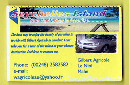 Ile Des SEYCHELLES - Carte Taxi à MAHE_D305 - Cartoncini Da Visita