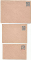 Dahomey Benin Enveloppes Entier En 3 Tailles Différentes Postal Stationery 1900 Type Groupe 25c. - Briefe U. Dokumente