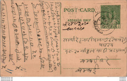 India Postal Stationery 9p Kalbadevi Bombay Cds - Ansichtskarten