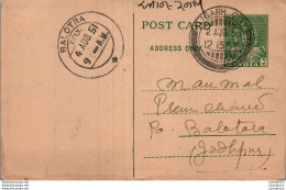 India Postal Stationery 9p Balotra Aligarh Cds - Ansichtskarten