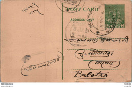 India Postal Stationery 9p To Balotra - Postkaarten