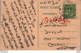 India Postal Stationery 9p Jetaran Cds - Postcards