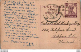 India Postal Stationery George VI 1/2 A - Postkaarten