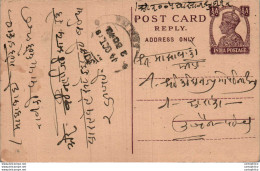 India Postal Stationery George VI 1/2 A - Postcards