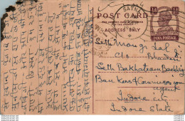 India Postal Stationery George VI 1/2 A Satna Cds To Indore - Postkaarten