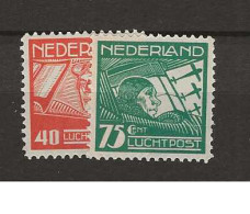 1928 MNH Nederland, NVPH LP4-5 - Correo Aéreo
