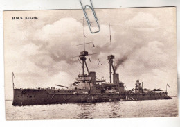 CPA MARINE NAVIRE DE GUERRE CUIRASSE ANGLAIS HMS H.M.S. SUPERB - Guerra
