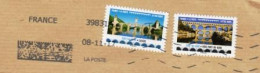 Timbres Pont Valentre Et Pont Du Gars Oblitérés DataMatrix 39831A - MTI GF Maugio - Sur Enveloppe Entière _Ti2061 - Sellado Mecánica (Otros)