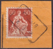 Helvetia Mit Schwert 140, 60 Rp.braunorange/gelblich  BEX        1923 - Usati