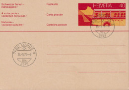 1976,Schweiz Postkarte Zum:CH 207 ESS 16.9.76,30 Cts, Postauto ⵙ  ET 7260 DAVOS - Interi Postali