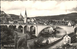 11756970 Baden AG Panorama Kirche Limmat Bruecke Baden - Andere & Zonder Classificatie