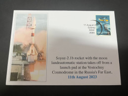 4-5-2024 (4 Z 7) Luna 25 (Russia Space Agency) Launched & Crash On Moon (2 Covers) - Sonstige & Ohne Zuordnung