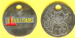 Jeton De Caddie " LE FAILLITAIRE "  (Diable) (recto-verso) [B]_j168 - Trolley Token/Shopping Trolley Chip