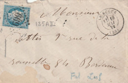 Lettre De Le Bugue à Bordeaux LSC - 1849-1876: Classic Period