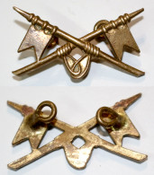 Militaria-BE-terre-insigne_lancier_03_doré_ancien Modèle_1 Insignes_21-02_D - Armée De Terre