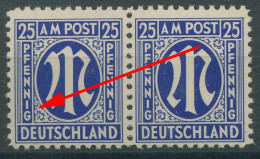 Bizone 1945 Am. Druck Mit Plattenfehler 9x F 87, Papier X Postfrisch (R7599) - Other & Unclassified