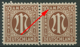 Bizone 1945 Am. Druck Mit Plattenfehler 6x II, Papier X Postfrisch (R7475) - Other & Unclassified