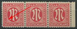 Bizone 1945 Am. Druck Mit Plattenfehler 8x F 48, Papier X Postfrisch (R7541) - Other & Unclassified