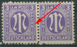 Bizone 1945 Am. Druck Mit Plattenfehler 1x F 57, Papier X Postfrisch (R7394) - Other & Unclassified