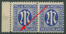Bizone 1945 Am. Druck Mit Plattenfehler 9x F 31, Papier X Postfrisch (R7583) - Other & Unclassified