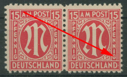 Bizone 1945 Am. Druck Mit Plattenfehler 8x F 16, Papier X Postfrisch (R7531) - Nuevos