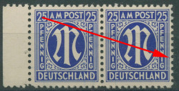 Bizone 1945 Am. Druck Mit Plattenfehler 9x F 42, Papier X Postfrisch (R7587) - Other & Unclassified