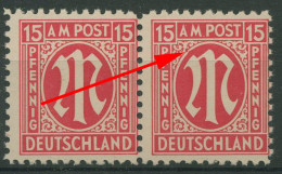 Bizone 1945 Am. Druck Mit Plattenfehler 8x II, Papier X Postfrisch (R7513) - Nuevos